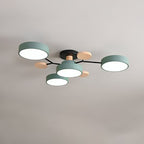 Contemporary Scandinavian Round Molecule Branch Design LED Semi-Flush Mount Ceiling Light For Living Room Lumendat