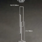 Modern Minimalist Iron Aluminum Silica Rectangular Square Ceiling Plate LED Chandelier for Stairway BulbSquare