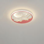 Lumendat Contemporary Creative Cartoon Stars Moon Acrylic LED Kids Flush Mount Ceiling Light For Living Room Lumendat