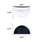 Solar Semi Circle Outdoor Waterproof Light Shadow Fence Wall Sconce Lamp Lumendat
