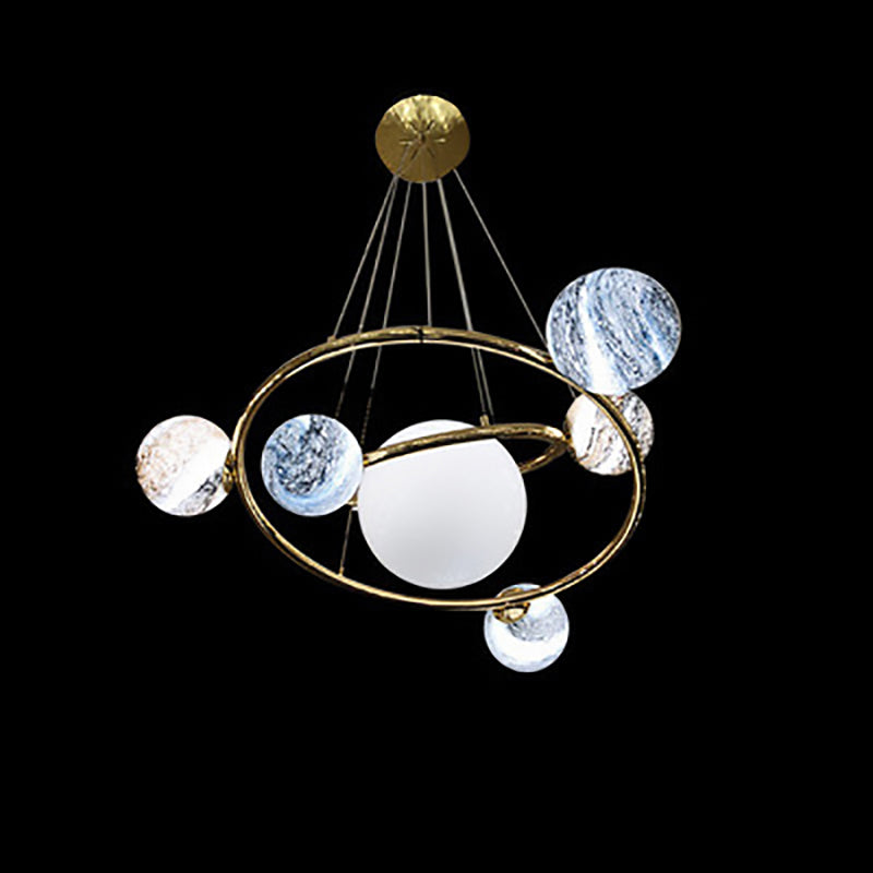 Lumendat Contemporary Creative Glass Balls 7-Light Chandelier For Bedroom Lumendat