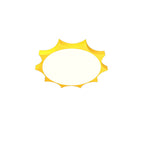 Lumendat Modern Children's Sun Iron Acrylic Frosted LED Flush Mount Ceiling Light Lumendat