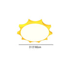 Lumendat Modern Children's Sun Iron Acrylic Frosted LED Flush Mount Ceiling Light Lumendat