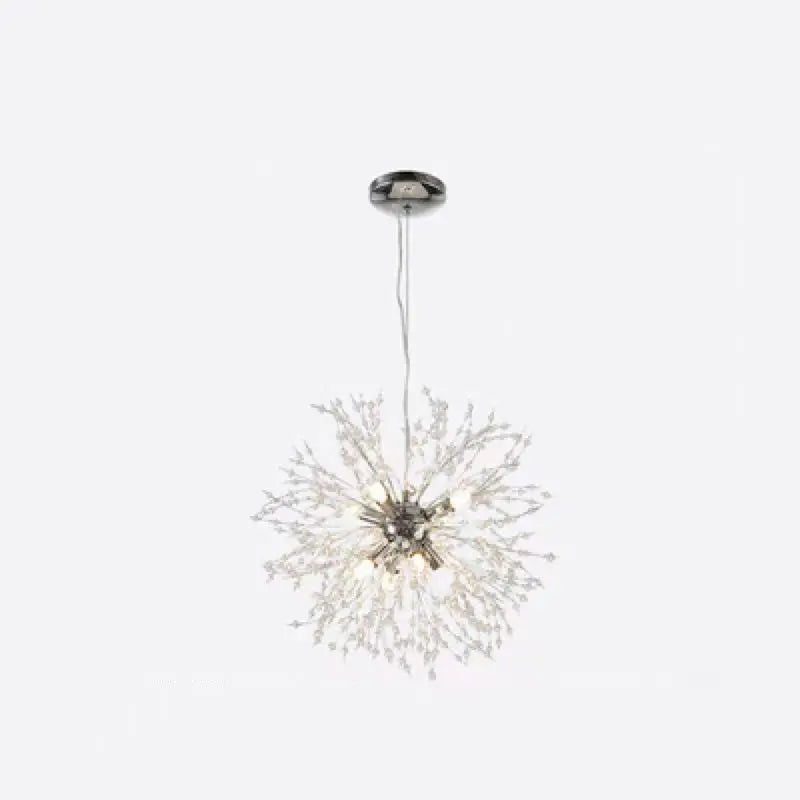 Contemporary Scandinavian Dandelion Metal Crystal 8/9/12/16 Light Chandelier for Bedroom Lumendat