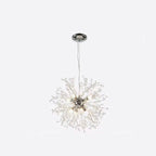 Contemporary Scandinavian Dandelion Metal Crystal 8/9/12/16 Light Chandelier for Bedroom Lumendat
