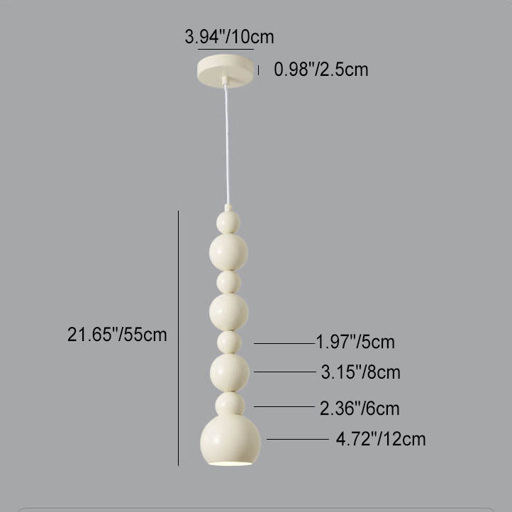 Creative Cream Style Iron Gourd Skewers 4/8-light Chandelier BulbSquare