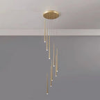Modern Minimalist Tapered Tube Iron Acrylic LED Island Light Chandelier BulbSquare