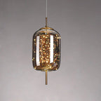 Contemporary Scandinavian Cylinder Oval Glass 1-light Pendant Light for Bedroom Lumendat