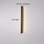 Modern Minimalist Long Rectangular Aluminum Acrylic LED Wall Sconce Lamp For Garden