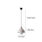 Contemporary Scandinavian Cement Dome Glass Shade 1-light Pendant Light for Bedroom BulbSquare