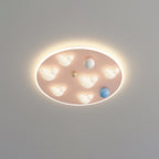 Lumendat Contemporary Creative Kids Iron Acrylic Round Irregular Shape Mouse Cloud LED Flush Mount Ceiling Light For Bedroom Lumendat