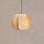 Traditional Japanese Zen Anti-silk Lantern Shape 1-light Pendant Light for Living Room BulbSquare