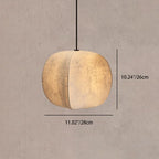 Traditional Japanese Zen Anti-silk Lantern Shape 1-light Pendant Light for Living Room BulbSquare