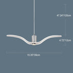 Contemporary Nordic Personality Wrought Iron Seagull LED Pendant Light for Living Room BulbSquare