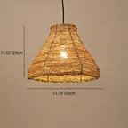 Retro Rattan Weaving Dome 1-light Pendant Light Lumendat