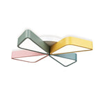 Lumendat Modern Childlike Triangular Windmill Iron Acrylic Eye Protection Flush Mount Ceiling Light Lumendat