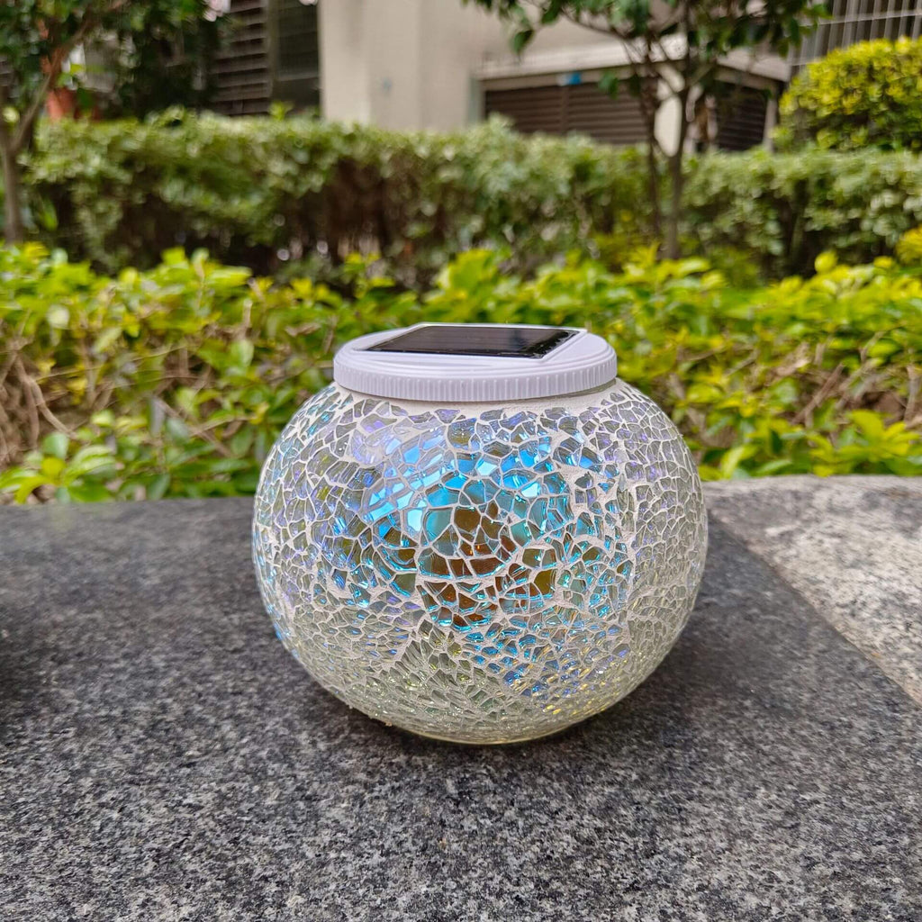 Modern Creative Stained Glass Solar LED Outdoor Garden Lawn Light Lumendat