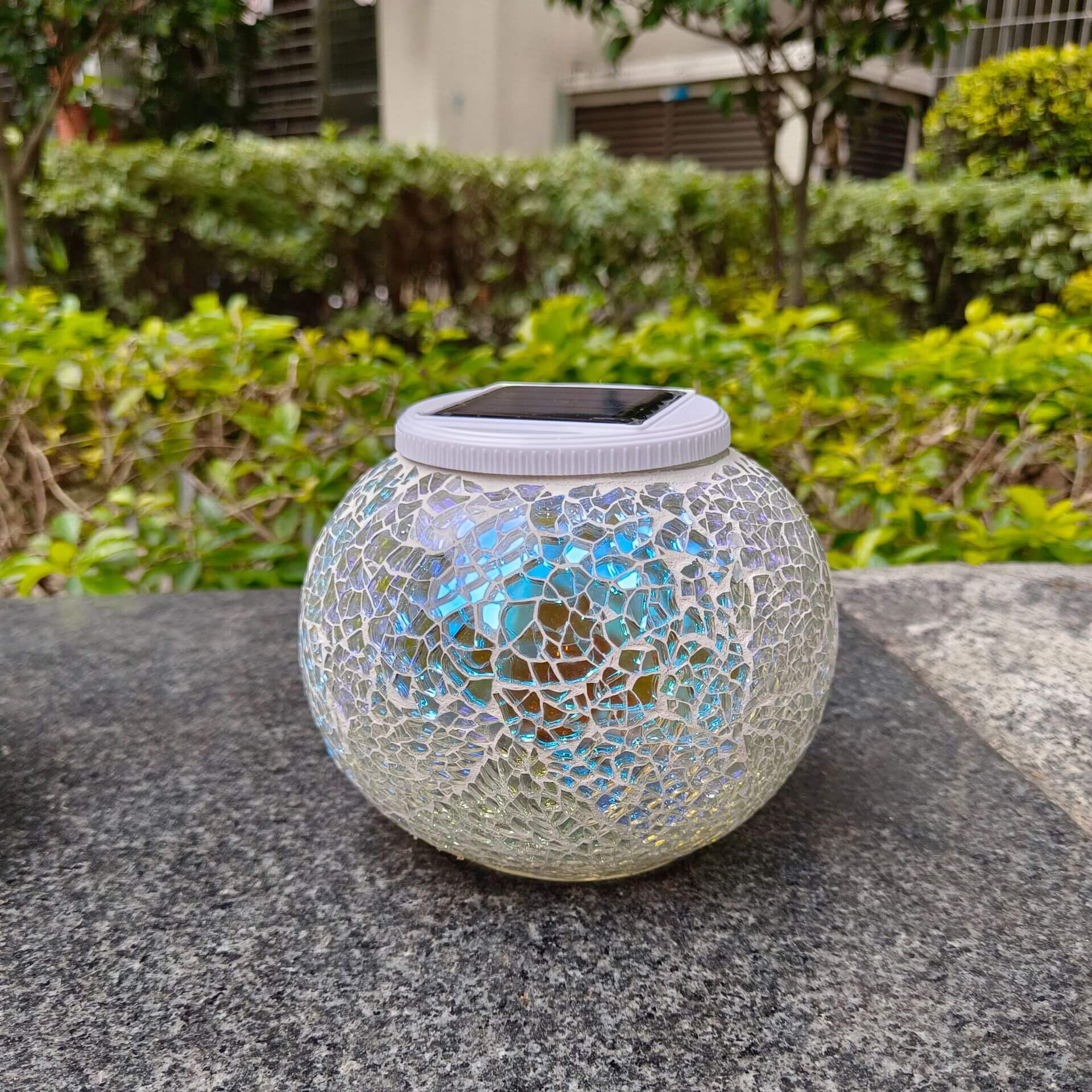 Modern Creative Stained Glass Solar LED Outdoor Garden Lawn Light Lumendat