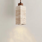 Japanese Wabi-sabi Solid Wood Stone 1/2/3-light Island Light Chandelier BulbSquare