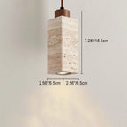 Japanese Wabi-sabi Solid Wood Stone 1/2/3-light Island Light Chandelier BulbSquare