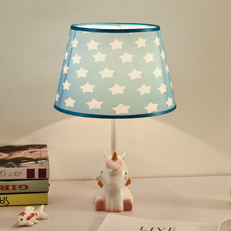 Lumendat Nordic Fun Cartoon Pattern Resin Fabric Children 1-Light Table Lamp Lumendat