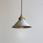 Contemporary Industrial Cone Iron Copper 1-light Pendant Light for Living Room BulbSquare
