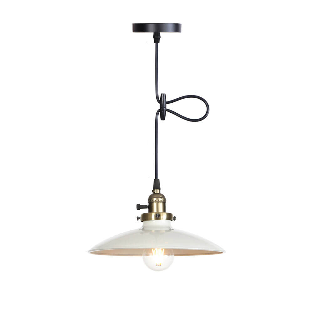 Industrial Iron Multicolor Bowl 1-light Pendant Light BulbSquare