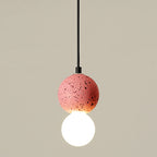Contemporary Scandinavian Orb Terrazzo 1-light Pendant Light for Bedroom BulbSquare