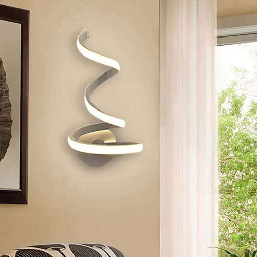 Contemporary Creative Bar Wave Aluminium Acrylic LED Wall Sconce Lamp For Living Room Lumendat