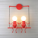 Lumendat Contemporary Creative Iron Children's Ball 2-Light Wall Sconce Lamp For Bedroom Lumendat