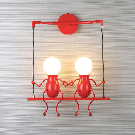 Lumendat Contemporary Creative Iron Children's Ball 2-Light Wall Sconce Lamp For Bedroom Lumendat
