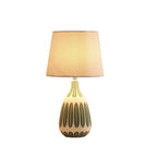 Nordic Vertical Pattern Ceramic Fabric 1-Light Table Lamp Lumendat