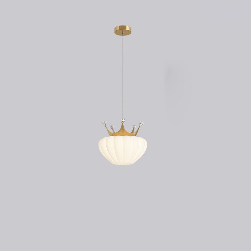 Lumendat Contemporary Creative Kids Cloud Crown Iron PE Crystal LED Pendant Light For Bedroom Lumendat