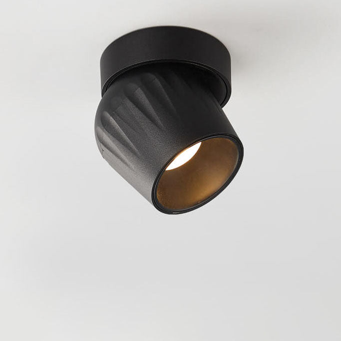 Modern Minimalist Aluminum Adjustable Angle LED Spotlight Semi-Flush Mount Ceiling Lumendat