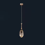 Contemporary Luxury Aluminum Water Drop Crystal LED Pendant Light for Living Room