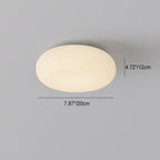Modern Minimalist Oval Iron Pe LED Flush Mount Ceiling Light for Bedroom BulbSquare