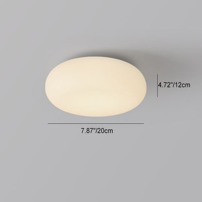 Modern Minimalist Oval Iron Pe LED Flush Mount Ceiling Light for Bedroom