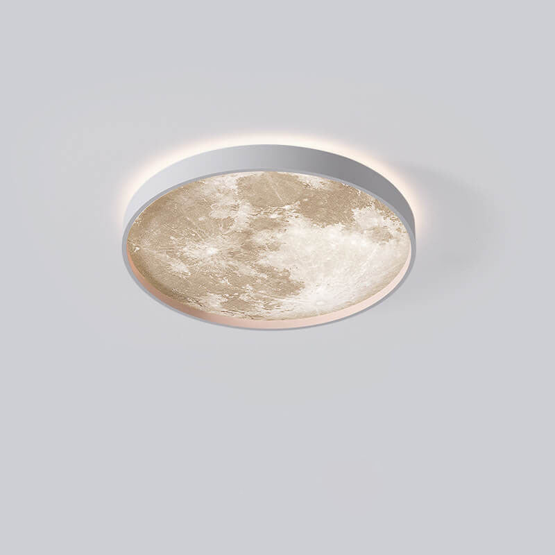Nordic Creative Moon Round LED Flush Mount Ceiling Light BulbSquare
