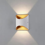 Modern Minimalist Solid Color Aluminum Square Outdoor Waterproof LED Wall Sconce Lamp Lumendat