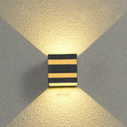 Outdoor Minimalist Square Cube Aluminum Waterproof LED Wall Sconce Lamp Lumendat