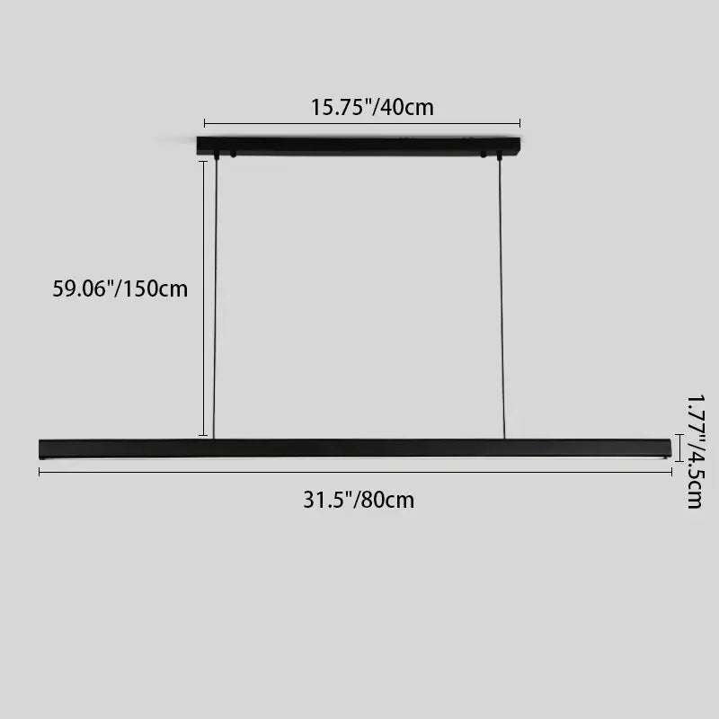 Modern Minimalist Long Strip LED Pendant Light Lumendat