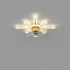Lumendat Childlike Creative Meteor Design LED Flush Mount Ceiling Fan Light Lumendat