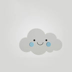 Nordic Creative Clouds Iron Emoji LED Kids Wall Sconce Lamp