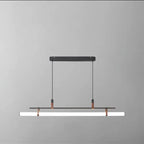 Nordic Minimalist Long Strip Leather LED Island Light Chandelier Lumendat