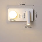 Nordic Minimalist Round/Square Acrylic Iron LED Reading Wall Sconce Lamp