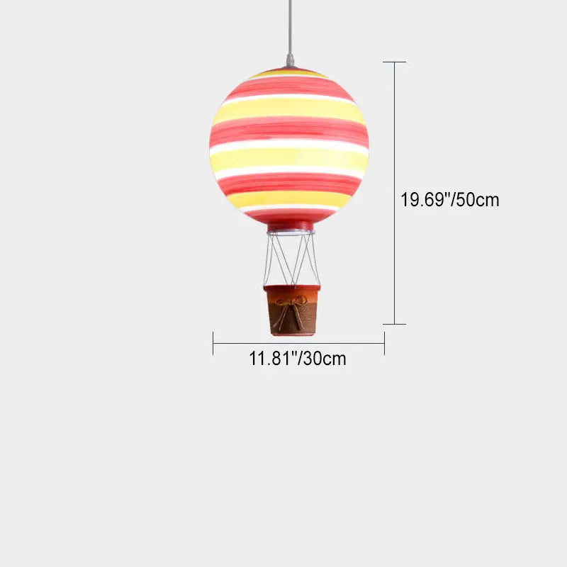 Scandinavian Modern Creative Hot Air Balloon Iron Acrylic 1-light Pendant Light BulbSquare