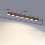 Modern Minimalist Wood Grain Aluminum Strips LED Flush Mount Ceiling Light BulbSquare