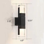 Outdoor Modern Waterproof Rectangular Column LED Wall Sconce Lamp Lumendat