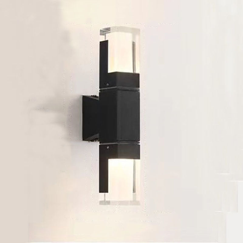 Outdoor Modern Waterproof Rectangular Column LED Wall Sconce Lamp Lumendat