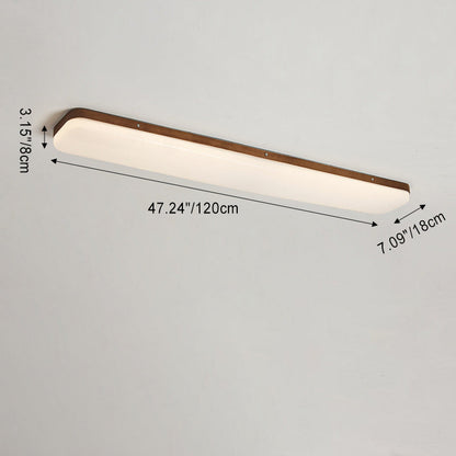 Modern Minimalist Rectangle Iron Acrylic LED Flush Mount Ceiling Light for Living Room